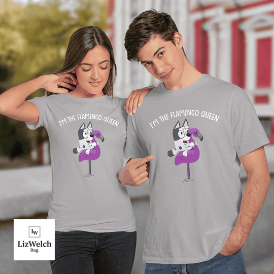 I'm The Flamingo Queen Shirt, Muffin Shirt (White Text) - Unisex Adult T-Shirt, Long Sleeve Tee, Sweatshirt, Hoodie