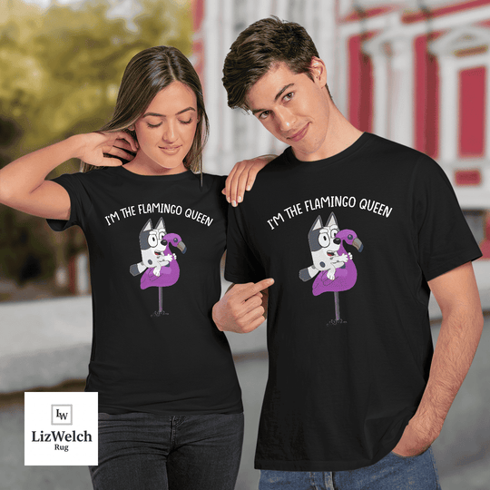 I'm The Flamingo Queen Shirt, Muffin Shirt (White Text) - Unisex Adult T-Shirt, Long Sleeve Tee, Sweatshirt, Hoodie