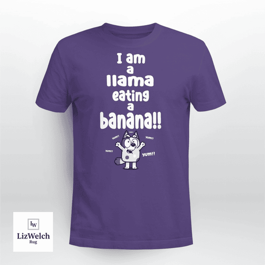 I am a Llama Eating a Banana Yum Yum Yum Shirt, Muffin Shirt - Unisex Adult T-Shirt, Long Sleeve Tee, Sweatshirt, Hoodie