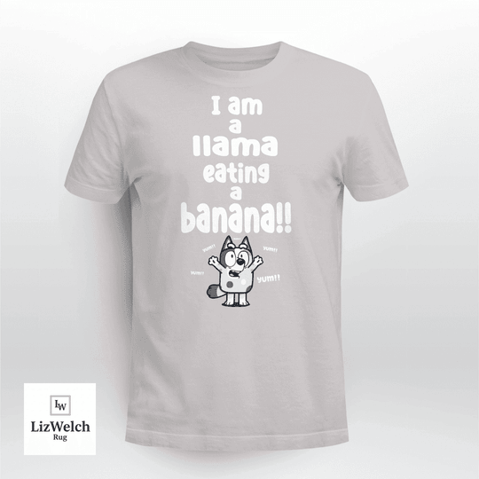 I am a Llama Eating a Banana Yum Yum Yum Shirt, Muffin Shirt - Unisex Adult T-Shirt, Long Sleeve Tee, Sweatshirt, Hoodie