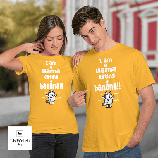I am a Llama Eating a Banana Yum Yum Yum Shirt, Muffin Shirt - Unisex Adult T-Shirt, Long Sleeve Tee, Sweatshirt, Hoodie
