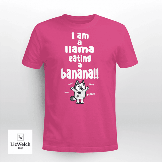 I am a Llama Eating a Banana Yum Yum Yum Shirt, Muffin Shirt - Unisex Adult T-Shirt, Long Sleeve Tee, Sweatshirt, Hoodie
