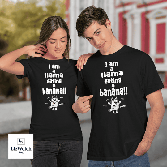 I am a Llama Eating a Banana Yum Yum Yum Shirt, Muffin Shirt - Unisex Adult T-Shirt, Long Sleeve Tee, Sweatshirt, Hoodie