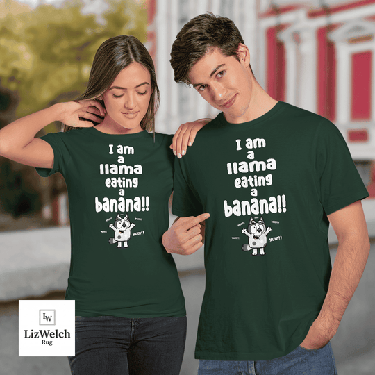 I am a Llama Eating a Banana Yum Yum Yum Shirt, Muffin Shirt - Unisex Adult T-Shirt, Long Sleeve Tee, Sweatshirt, Hoodie