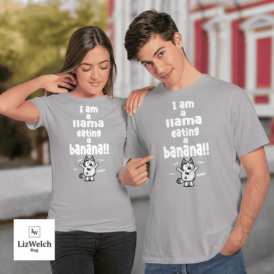 I am a Llama Eating a Banana Yum Yum Yum Shirt, Muffin Shirt - Unisex Adult T-Shirt, Long Sleeve Tee, Sweatshirt, Hoodie