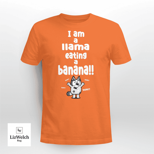 I am a Llama Eating a Banana Yum Yum Yum Shirt, Muffin Shirt - Unisex Adult T-Shirt, Long Sleeve Tee, Sweatshirt, Hoodie