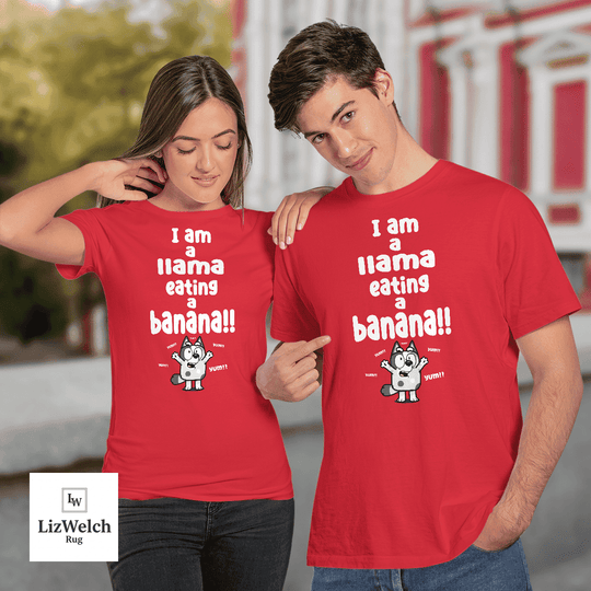 I am a Llama Eating a Banana Yum Yum Yum Shirt, Muffin Shirt - Unisex Adult T-Shirt, Long Sleeve Tee, Sweatshirt, Hoodie