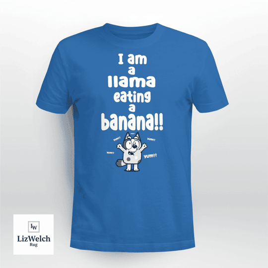 I am a Llama Eating a Banana Yum Yum Yum Shirt, Muffin Shirt - Unisex Adult T-Shirt, Long Sleeve Tee, Sweatshirt, Hoodie