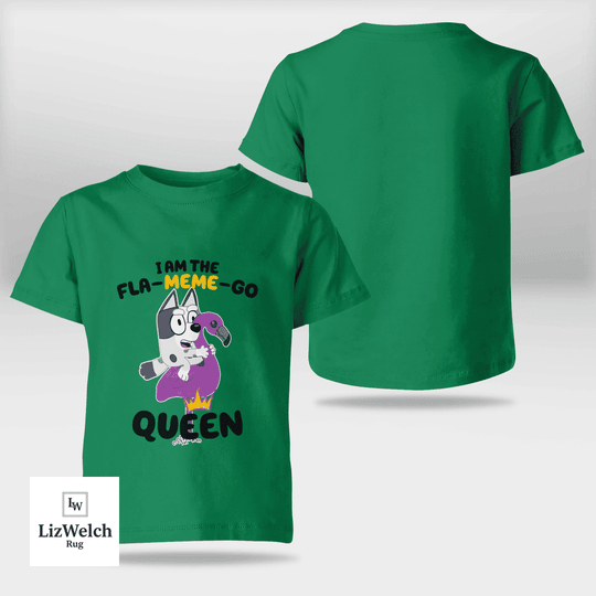 I'm A Fla-Meme-Go Queen Muffin Shirt (Black Text) - Kid Shirt (Sizes For 1-8 Years Old)