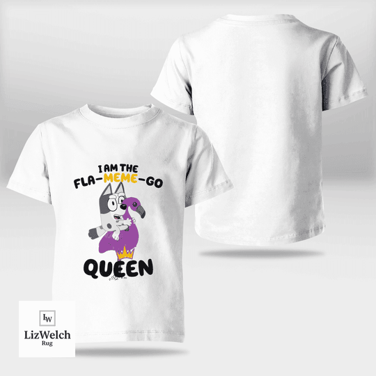 I'm A Fla-Meme-Go Queen Muffin Shirt (Black Text) - Kid Shirt (Sizes For 1-8 Years Old)