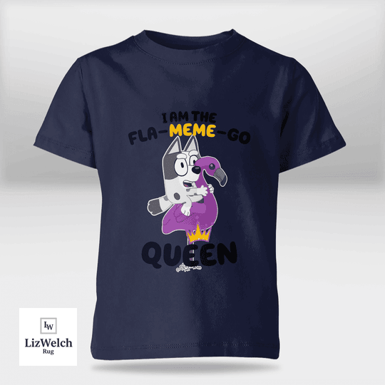 I'm A Fla-Meme-Go Queen Muffin Shirt (Black Text) - Kid Shirt (Sizes For 1-8 Years Old)