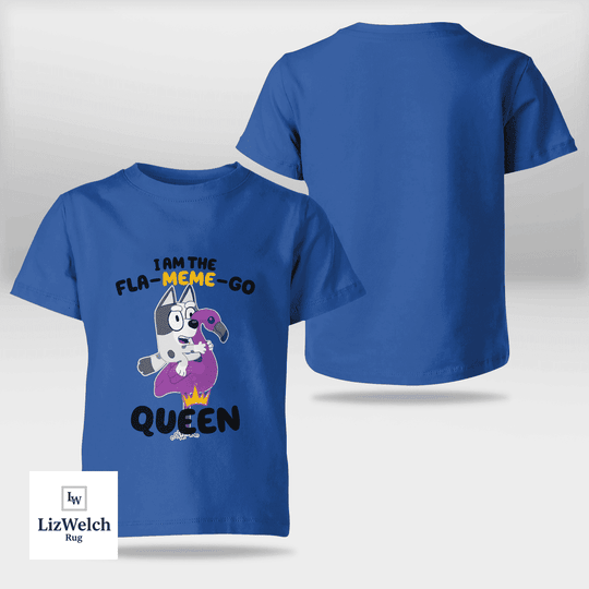 I'm A Fla-Meme-Go Queen Muffin Shirt (Black Text) - Kid Shirt (Sizes For 1-8 Years Old)