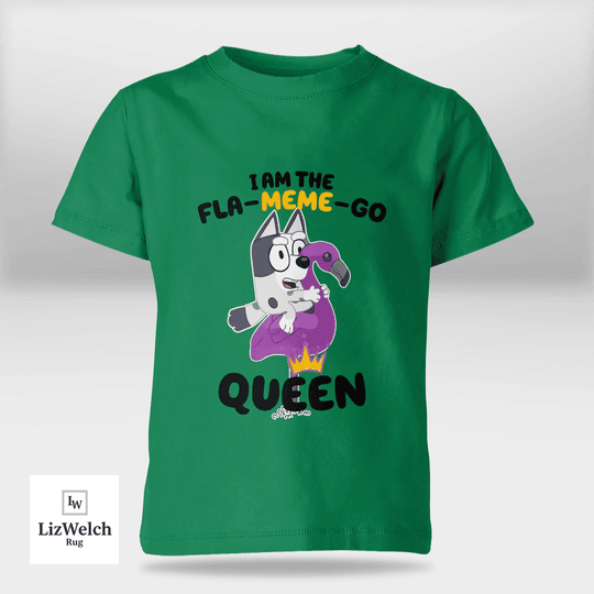 I'm A Fla-Meme-Go Queen Muffin Shirt (Black Text) - Kid Shirt (Sizes For 1-8 Years Old)