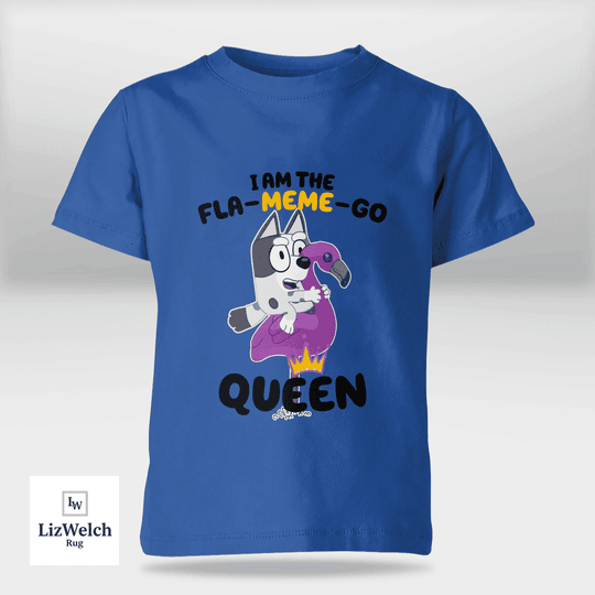 I'm A Fla-Meme-Go Queen Muffin Shirt (Black Text) - Kid Shirt (Sizes For 1-8 Years Old)