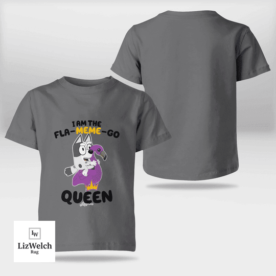 I'm A Fla-Meme-Go Queen Muffin Shirt (Black Text) - Kid Shirt (Sizes For 1-8 Years Old)