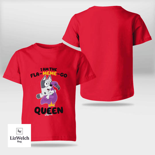 I'm A Fla-Meme-Go Queen Muffin Shirt (Black Text) - Kid Shirt (Sizes For 1-8 Years Old)