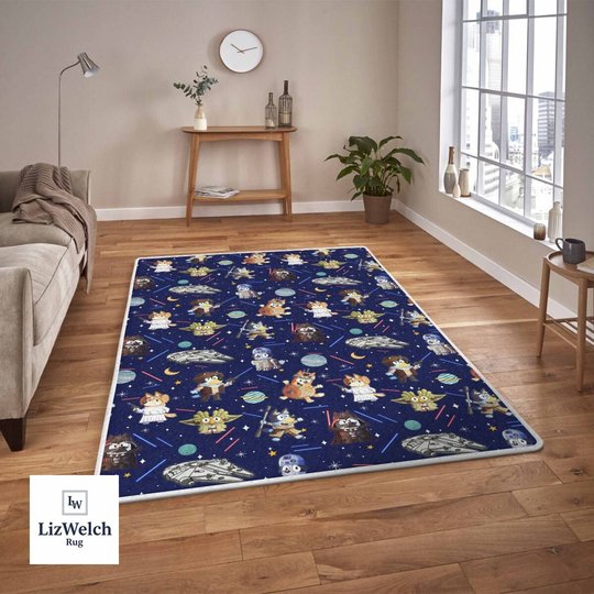 SW Star Rug - Star Rug - Navy Rug - 3 Sizes