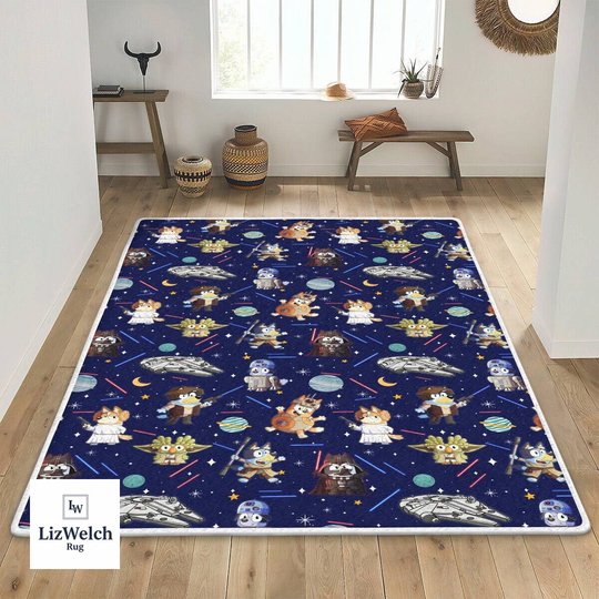 SW Star Rug - Star Rug - Navy Rug - 3 Sizes