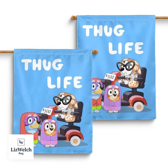 Thug Life Granny Mobile Garden Flag - DOUBLE-SIDED FLAGS