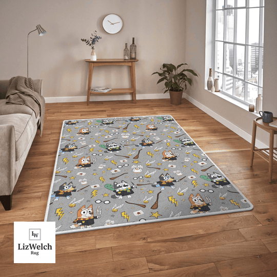 Area Rug - HP Rug - Gray Rug - 3 Sizes