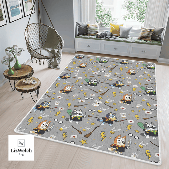 Area Rug - HP Rug - Gray Rug - 3 Sizes
