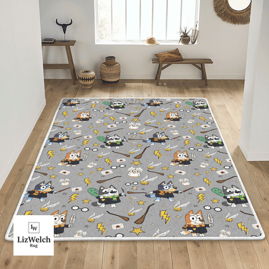 Area Rug - HP Rug - Gray Rug - 3 Sizes