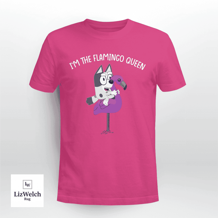 I'm The Flamingo Queen Shirt, Muffin Shirt (White Text) - Unisex Adult T-Shirt, Long Sleeve Tee, Sweatshirt, Hoodie