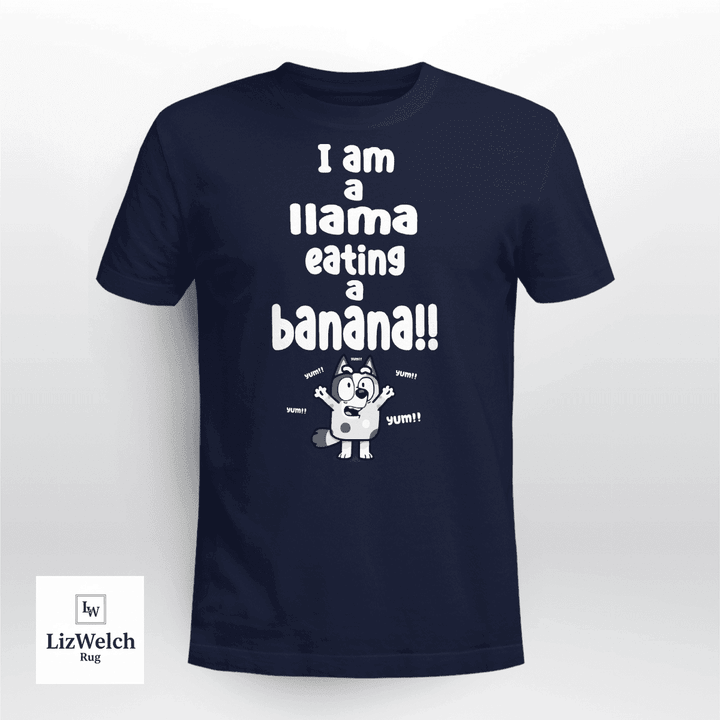 I am a Llama Eating a Banana Yum Yum Yum Shirt, Muffin Shirt - Unisex Adult T-Shirt, Long Sleeve Tee, Sweatshirt, Hoodie