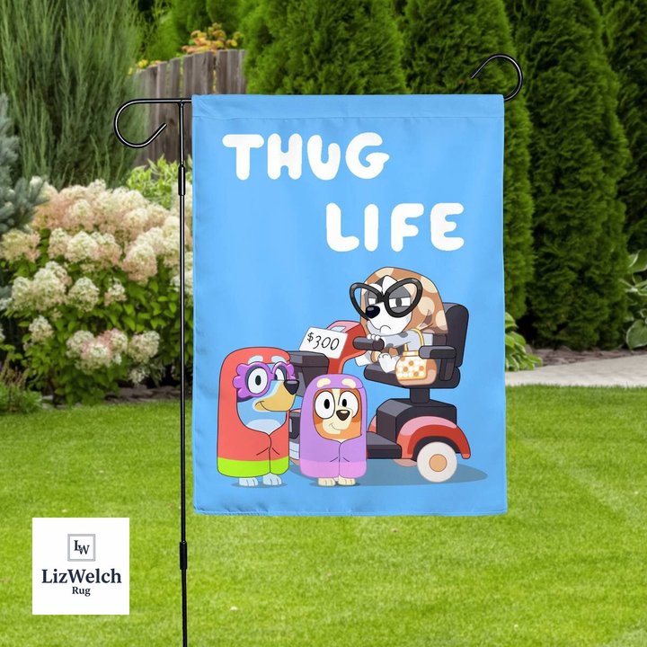 Thug Life Granny Mobile Garden Flag - DOUBLE-SIDED FLAGS