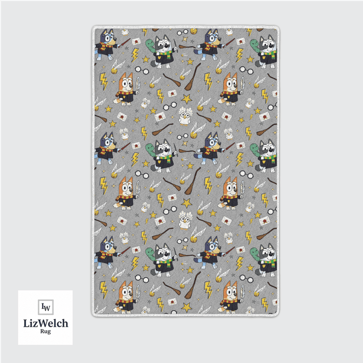 Area Rug - HP Rug - Gray Rug - 3 Sizes