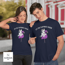 I'm The Flamingo Queen Shirt, Muffin Shirt (White Text) - Unisex Adult T-Shirt, Long Sleeve Tee, Sweatshirt, Hoodie