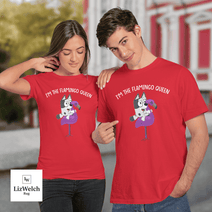 I'm The Flamingo Queen Shirt, Muffin Shirt (White Text) - Unisex Adult T-Shirt, Long Sleeve Tee, Sweatshirt, Hoodie