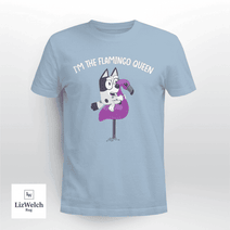 I'm The Flamingo Queen Shirt, Muffin Shirt (White Text) - Unisex Adult T-Shirt, Long Sleeve Tee, Sweatshirt, Hoodie