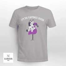 I'm The Flamingo Queen Shirt, Muffin Shirt (White Text) - Unisex Adult T-Shirt, Long Sleeve Tee, Sweatshirt, Hoodie