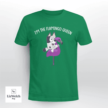 I'm The Flamingo Queen Shirt, Muffin Shirt (White Text) - Unisex Adult T-Shirt, Long Sleeve Tee, Sweatshirt, Hoodie