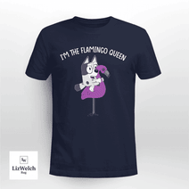 I'm The Flamingo Queen Shirt, Muffin Shirt (White Text) - Unisex Adult T-Shirt, Long Sleeve Tee, Sweatshirt, Hoodie