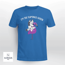 I'm The Flamingo Queen Shirt, Muffin Shirt (White Text) - Unisex Adult T-Shirt, Long Sleeve Tee, Sweatshirt, Hoodie