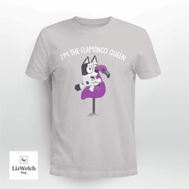 I'm The Flamingo Queen Shirt, Muffin Shirt (White Text) - Unisex Adult T-Shirt, Long Sleeve Tee, Sweatshirt, Hoodie