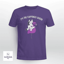 I'm The Flamingo Queen Shirt, Muffin Shirt (White Text) - Unisex Adult T-Shirt, Long Sleeve Tee, Sweatshirt, Hoodie