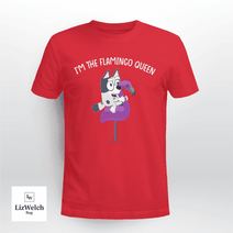 I'm The Flamingo Queen Shirt, Muffin Shirt (White Text) - Unisex Adult T-Shirt, Long Sleeve Tee, Sweatshirt, Hoodie
