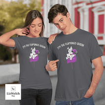 I'm The Flamingo Queen Shirt, Muffin Shirt (White Text) - Unisex Adult T-Shirt, Long Sleeve Tee, Sweatshirt, Hoodie