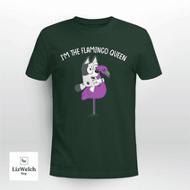 I'm The Flamingo Queen Shirt, Muffin Shirt (White Text) - Unisex Adult T-Shirt, Long Sleeve Tee, Sweatshirt, Hoodie