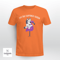 I'm The Flamingo Queen Shirt, Muffin Shirt (White Text) - Unisex Adult T-Shirt, Long Sleeve Tee, Sweatshirt, Hoodie