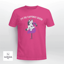 I'm The Flamingo Queen Shirt, Muffin Shirt (White Text) - Unisex Adult T-Shirt, Long Sleeve Tee, Sweatshirt, Hoodie