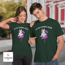 I'm The Flamingo Queen Shirt, Muffin Shirt (White Text) - Unisex Adult T-Shirt, Long Sleeve Tee, Sweatshirt, Hoodie