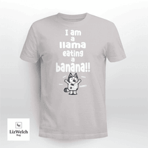 I am a Llama Eating a Banana Yum Yum Yum Shirt, Muffin Shirt - Unisex Adult T-Shirt, Long Sleeve Tee, Sweatshirt, Hoodie