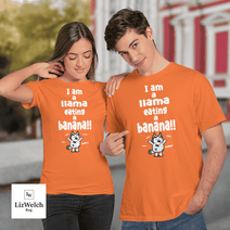 I am a Llama Eating a Banana Yum Yum Yum Shirt, Muffin Shirt - Unisex Adult T-Shirt, Long Sleeve Tee, Sweatshirt, Hoodie