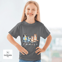 Family Shirt (White Text) - Kid Shirt (Sizes For 1-8 Years Old)