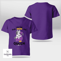 I'm A Fla-Meme-Go Queen Muffin Shirt (Black Text) - Kid Shirt (Sizes For 1-8 Years Old)