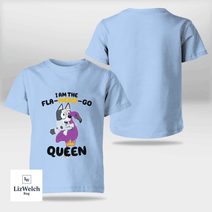 I'm A Fla-Meme-Go Queen Muffin Shirt (Black Text) - Kid Shirt (Sizes For 1-8 Years Old)